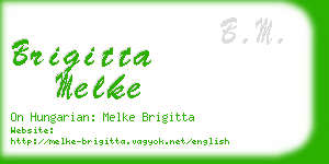 brigitta melke business card